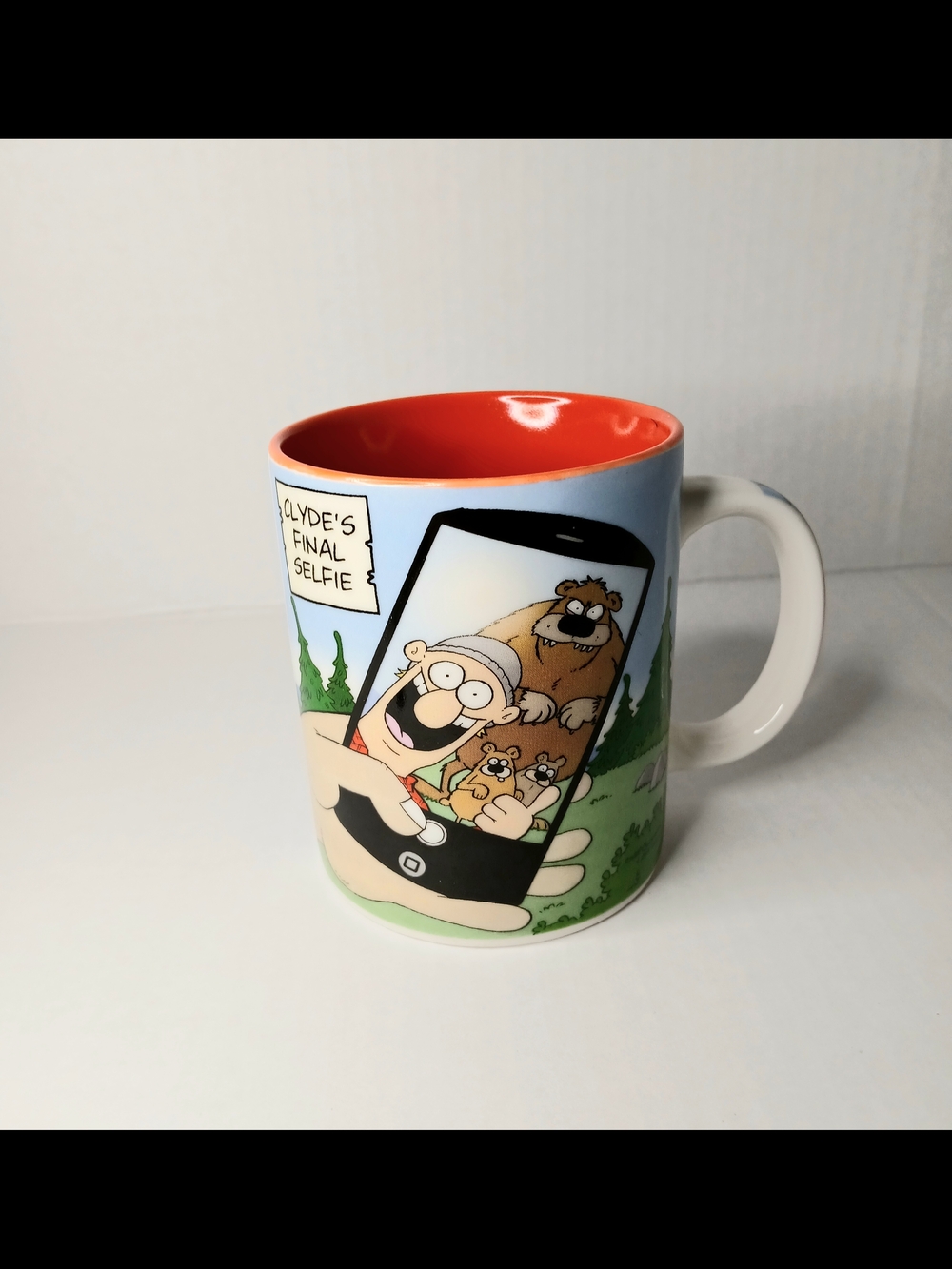 Tundra Alaska Novelty Cartoon Coffee Tea Mug with Red Interior